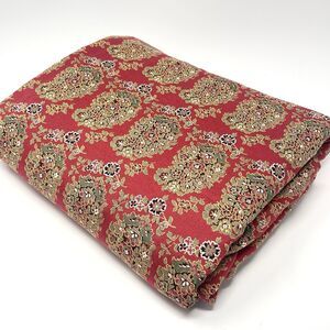 NEW Pottery Barn Greta Bhotah Red Paisley King Duvet Cover Linen Cotton Blend